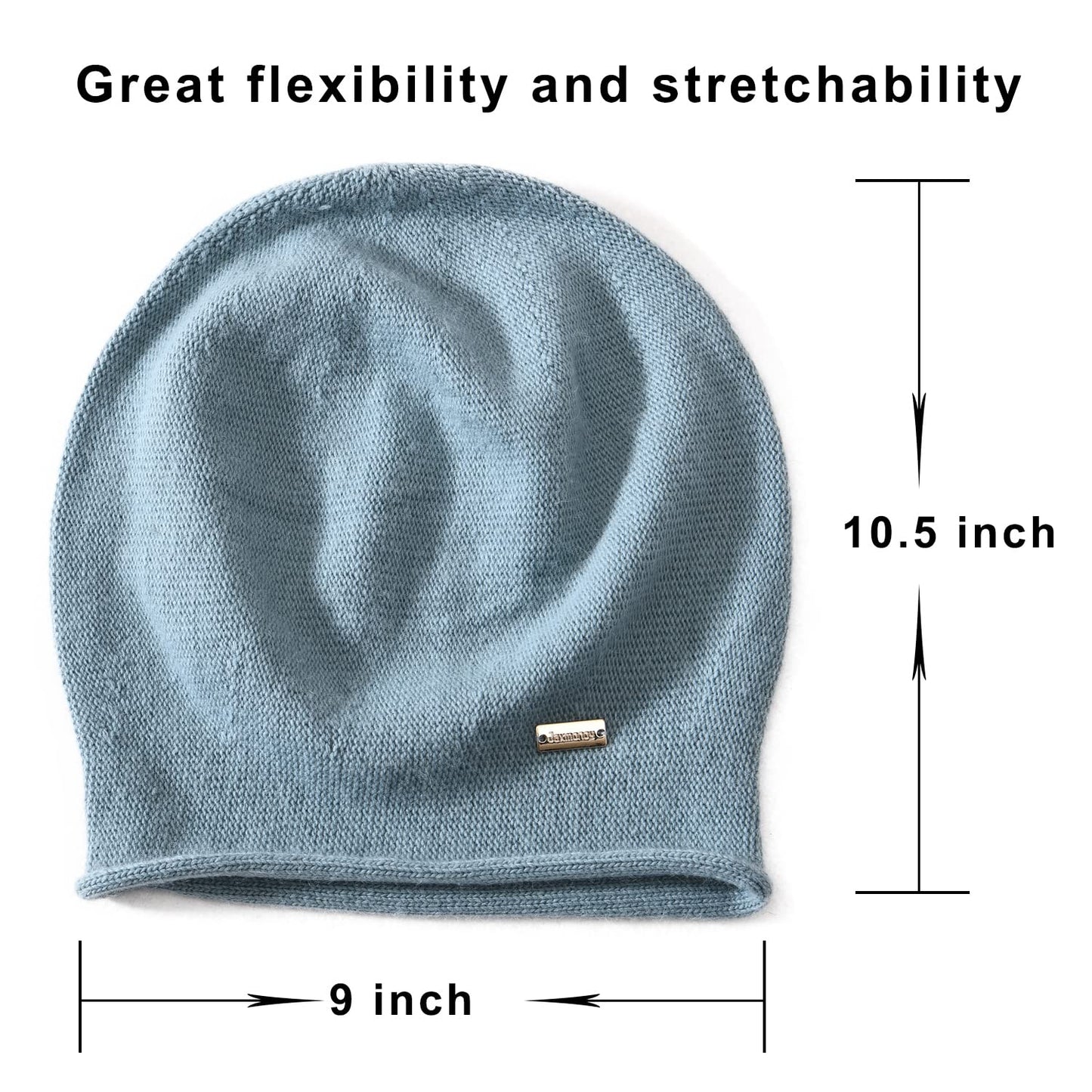 jaxmonoy Cashmere Slouchy Knit Beanie Hat for Women Winter Soft Warm Ladies Wool Knitted Skull Beanies Cap