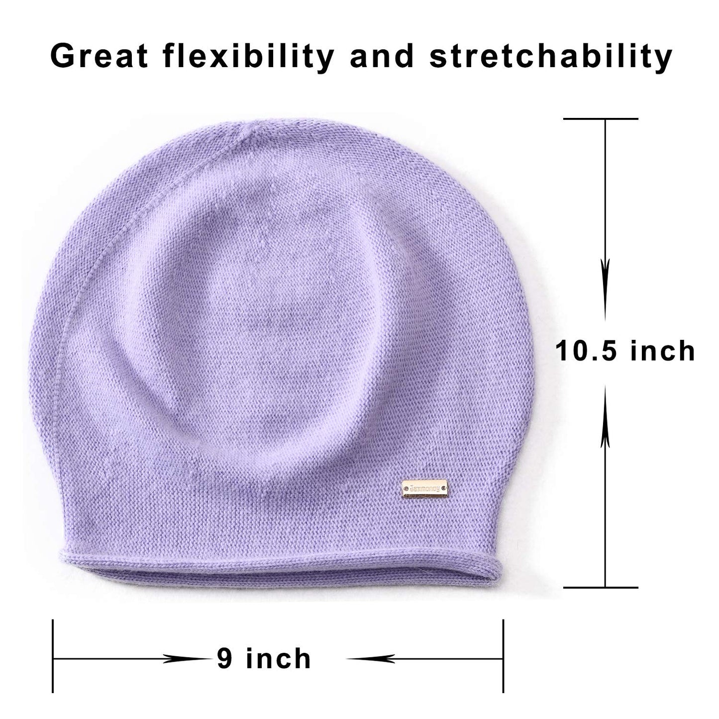 jaxmonoy Cashmere Slouchy Knit Beanie Hat for Women Winter Soft Warm Ladies Wool Knitted Skull Beanies Cap