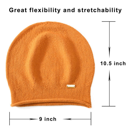 jaxmonoy Cashmere Slouchy Knit Beanie Hat for Women Winter Soft Warm Ladies Wool Knitted Skull Beanies Cap