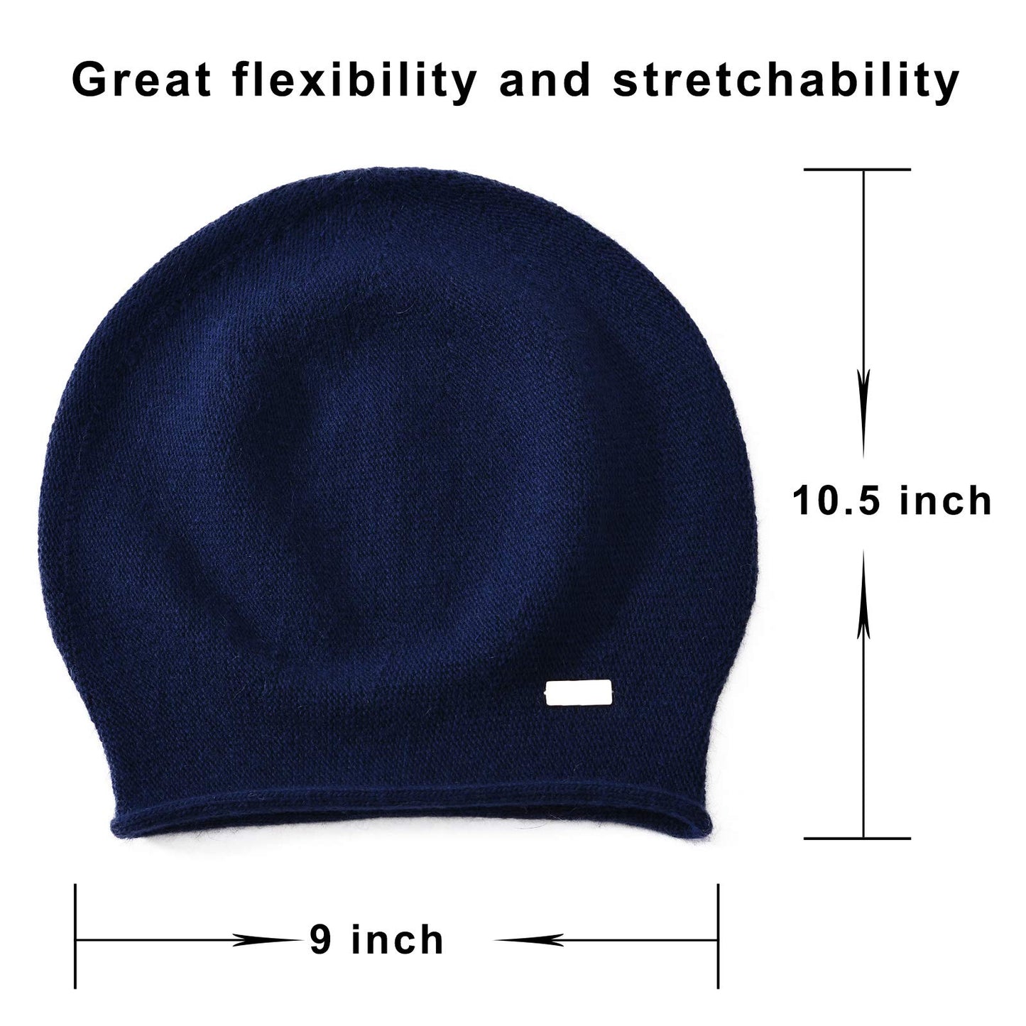 jaxmonoy Cashmere Slouchy Knit Beanie Hat for Women Winter Soft Warm Ladies Wool Knitted Skull Beanies Cap