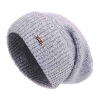 jaxmonoy Cashmere Slouchy Beanies for Women Winter Lightweight Girls Wool Knit Hat Cuffed Soft Warm Slouch Beanie Cap