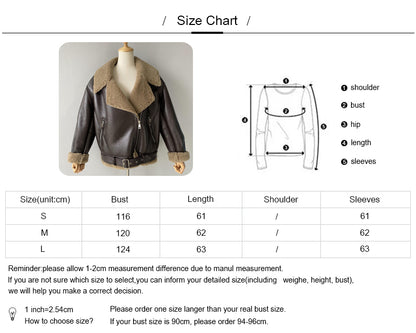 Winter Fashion Style Regular Length Shearling Jacket With FurTurn-down Collar Genuine Leather Shearling Jacket Women