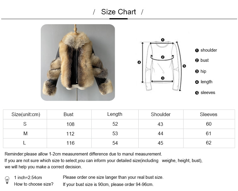 Winter Thick Windproof Real Fox Fur Coat With Zipper And Belt Design Women Genuine Leather Fur Jacket