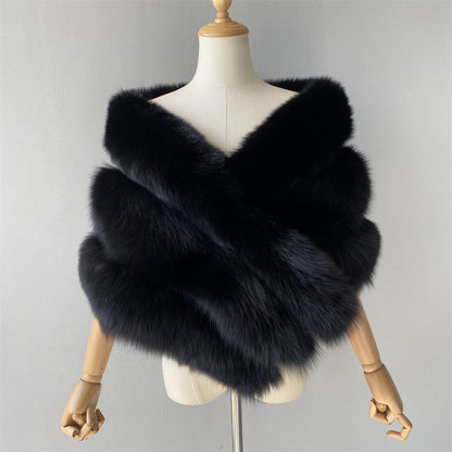 High Quality Real Fox Fur Gilet Fur Vest Women Fashion Custom Fur Shawls