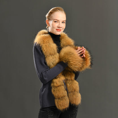 Jaxmonoy Sweater With Fur Trim