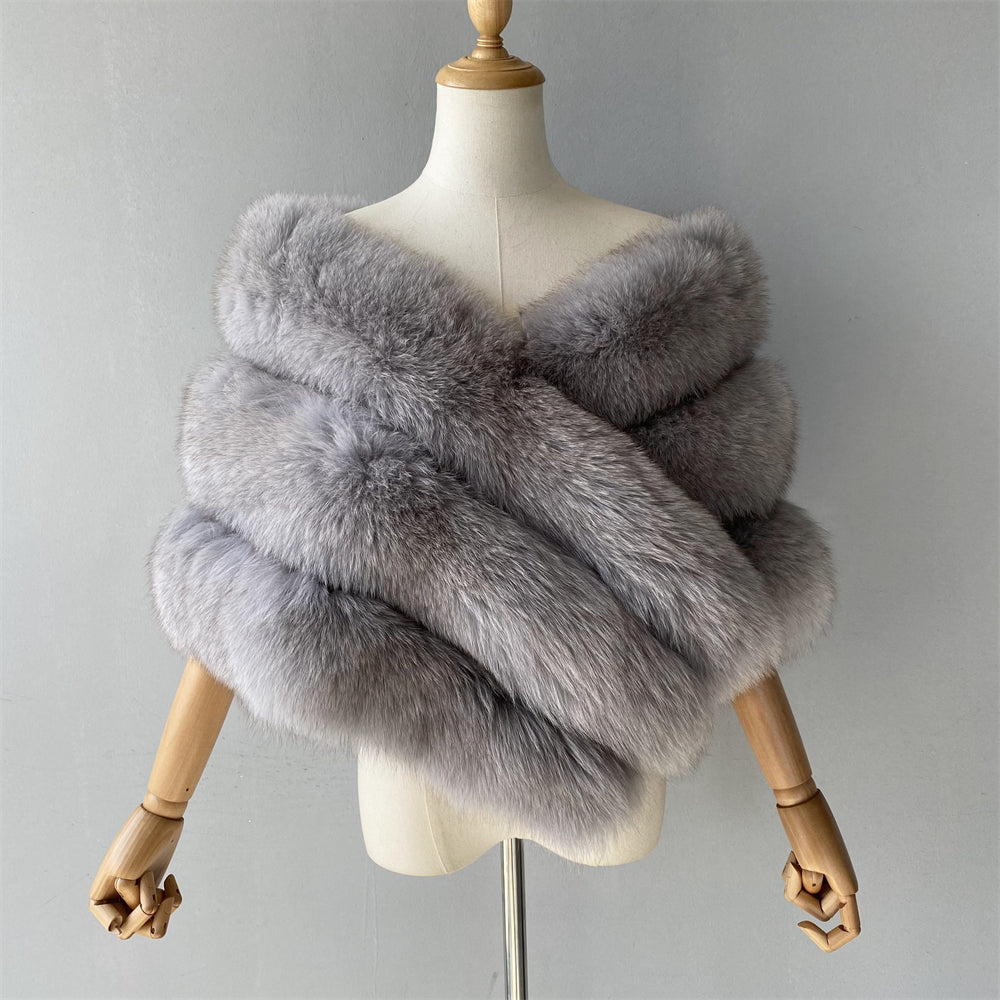 High Quality Real Fox Fur Gilet Fur Vest Women Fashion Custom Fur Shawls