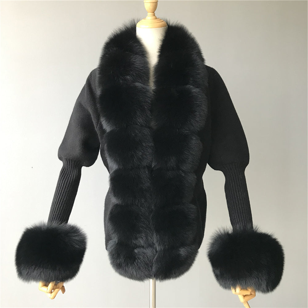 Jaxmonoy Sweater With Fur Trim