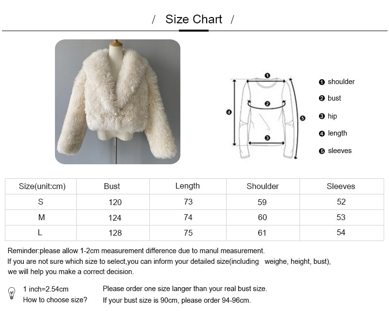 Winter Warm Thick Genuine Sheep Fur Coat Luxury Big Collar Women Cropped Real Sheep Fur Coat