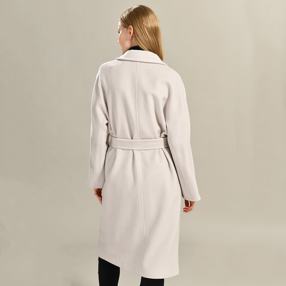 Jaxmonoy Women Cashmere Coat With Polyester Lining