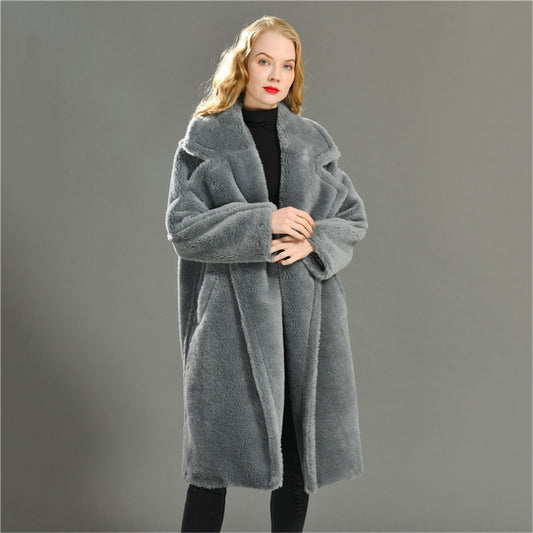 Jaxmonoy Sheep Shearling Coat Teddy Coat