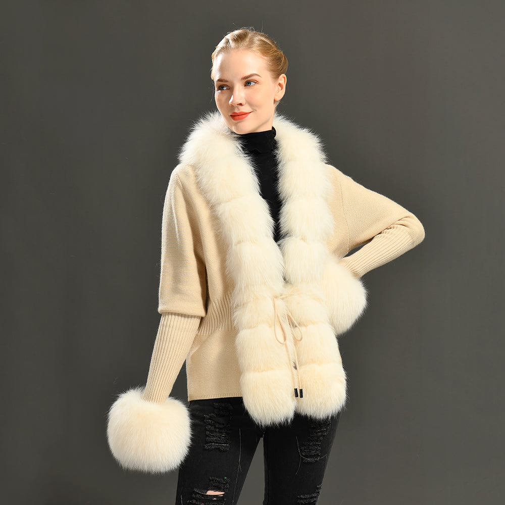 Jaxmonoy Sweater With Fur Trim