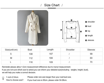 Jaxmonoy Women Cashmere Coat With Polyester Lining