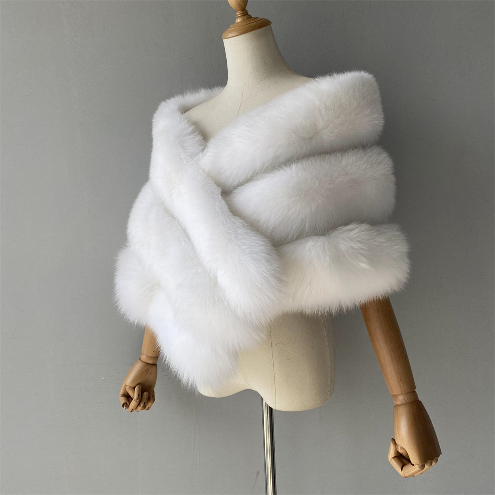 High Quality Real Fox Fur Gilet Fur Vest Women Fashion Custom Fur Shawls