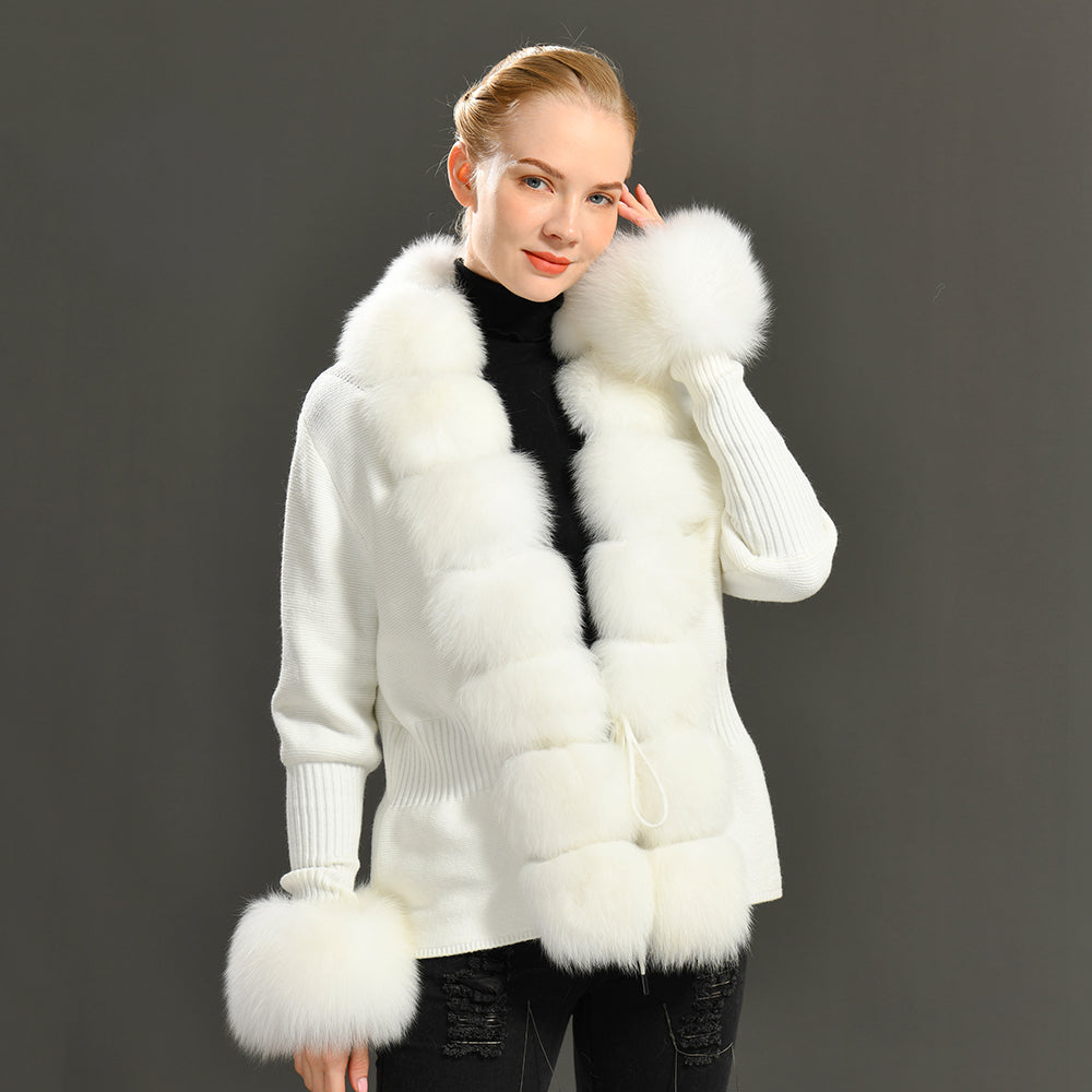 Jaxmonoy Sweater With Fur Trim