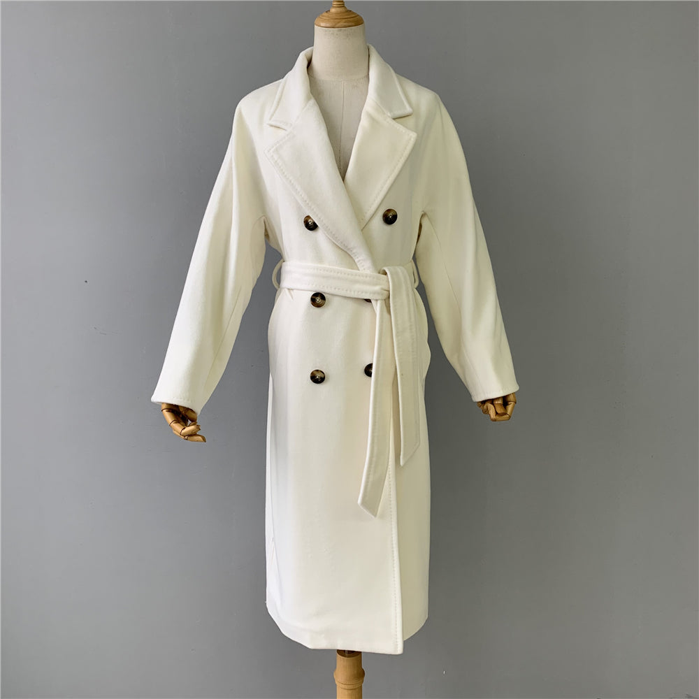 Jaxmonoy Women Cashmere Coat With Polyester Lining