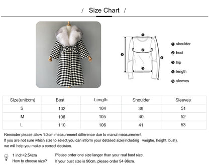 Double-faced Cashmere Coat With Real Luxury Fox Fur Collar Wool