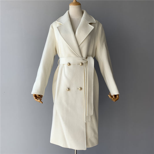 Jaxmonoy Stylish Cashmere Wool Coat With Polyester Lining