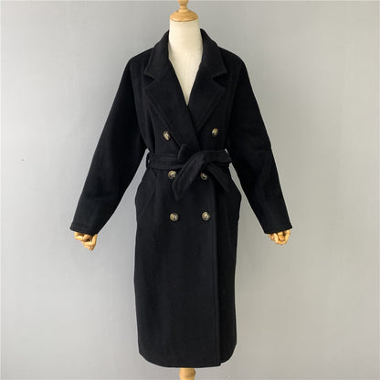 Jaxmonoy Women Cashmere Coat With Polyester Lining