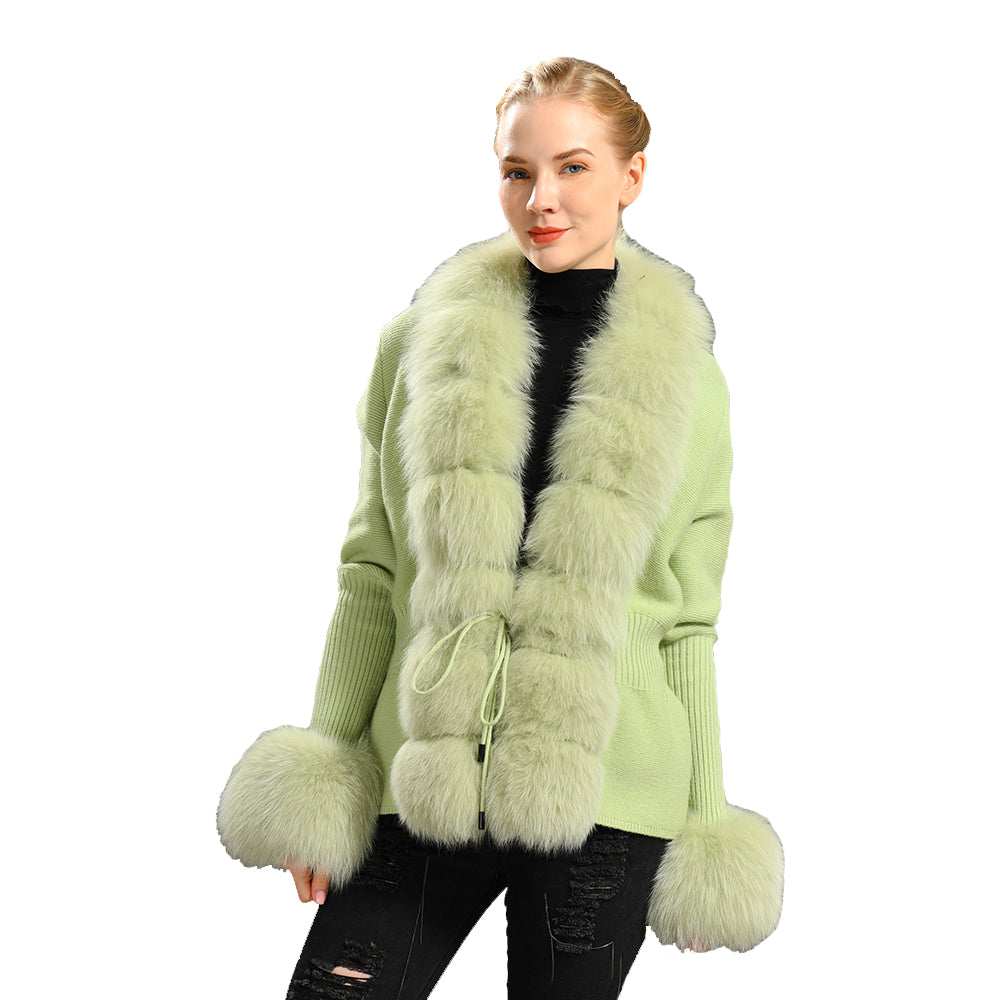 Jaxmonoy Sweater With Fur Trim