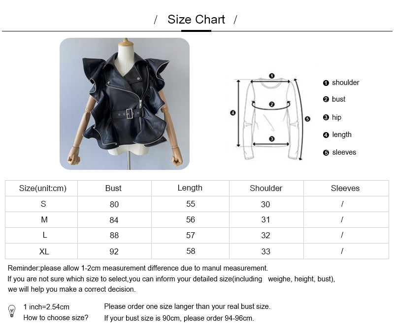 Fashion Ladies Sheepskin Leather Gilet Zipper Design Custom