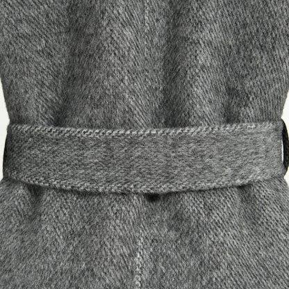 Double-faced Cashmere Coat With Long Real Fox Fur Collar