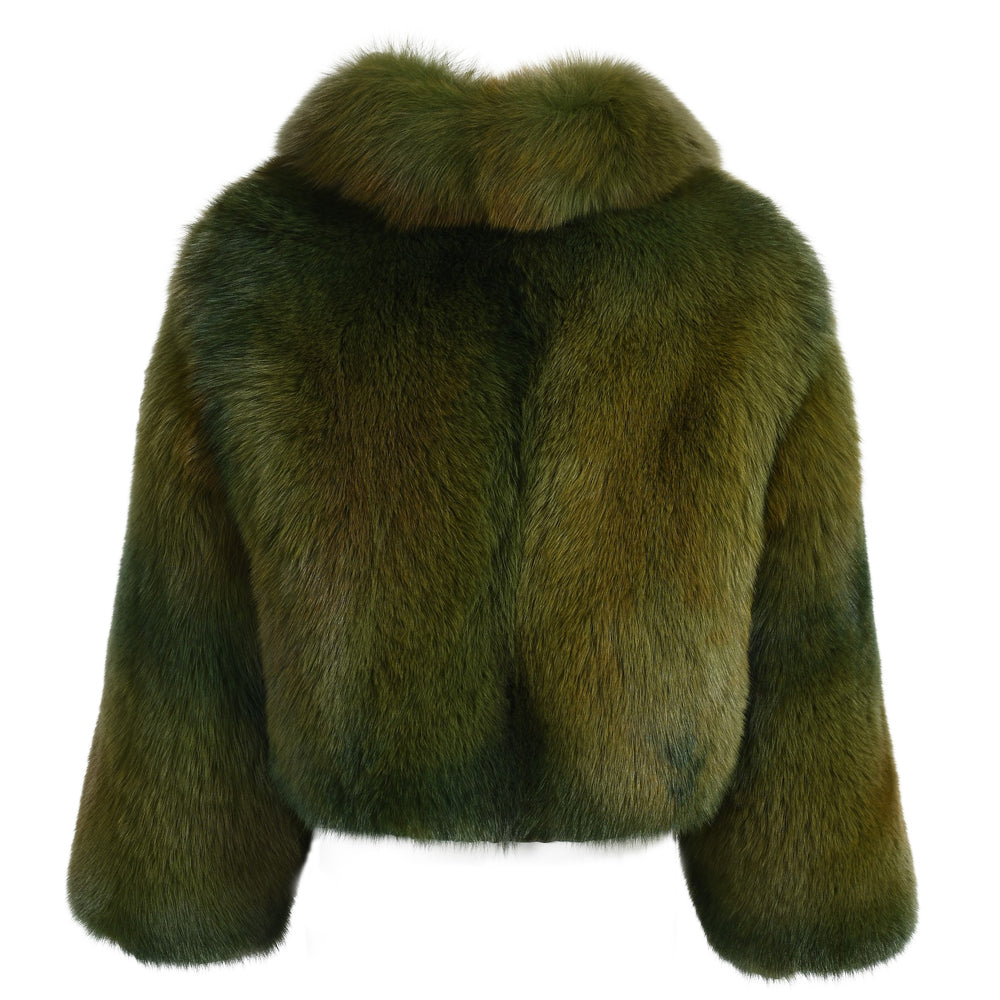 Real Fox Fur Coat Custom Color Zipper Design Winter 100% Fox Fur Coat For Women