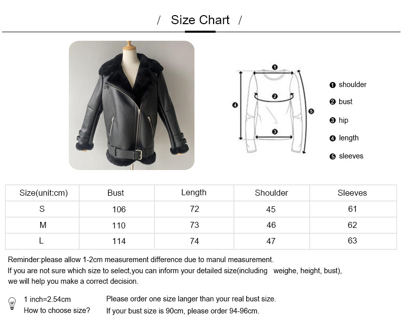 Regular Length Real Leather Jacket With Belt Design Custom Genuine Sheep Shearling Jacket Women