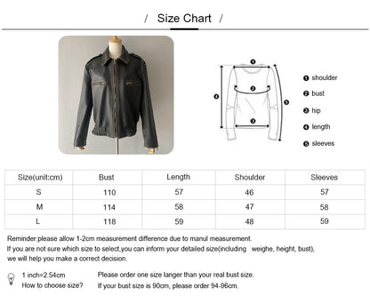 Old fashioned style Turn-down Real Sheepskin Leather Jacket