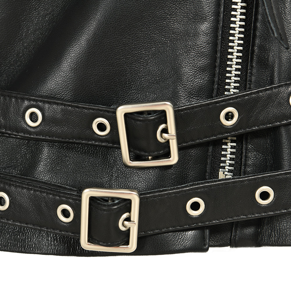 Custom Special Belt Tassels Design Spring Popular Best Seller Leather Jacket