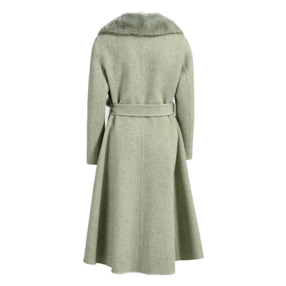 Colorful Double Sided Cashmere Coat With Real Fur Custom Wool Coats For Ladies