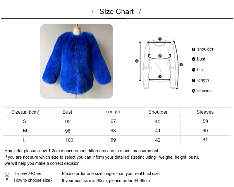 Fluffy Custom Color Ladies Regular Length Genuine Fox Fur Coat Winter