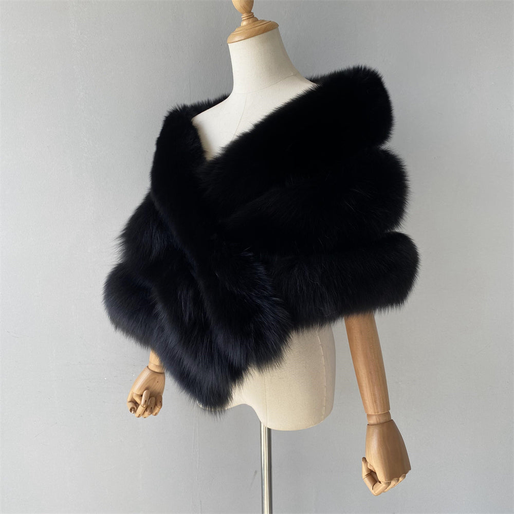 High Quality Real Fox Fur Gilet Fur Vest Women Fashion Custom Fur Shawls