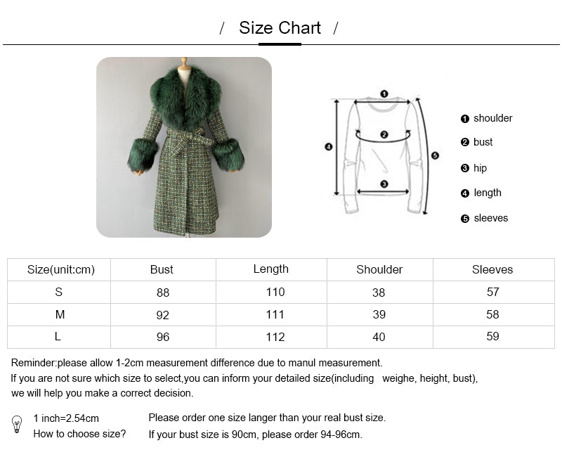 New Arrival Double-sided Long Cashmere Coat With Luxury Fox Fur Collar And Cuffs Winter Women High Quality Wool Coats