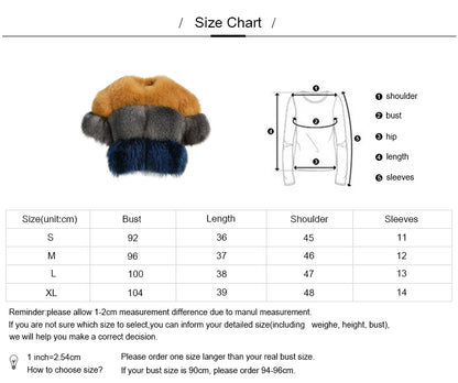 Warm Thick Windproof Mixed Color Genuine Fox Fur Gilet Vest Fashion Custom Women Fox Fur Vest