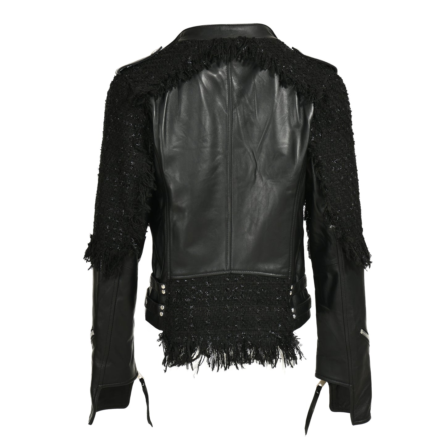 Custom Special Belt Tassels Design Spring Popular Best Seller Leather Jacket