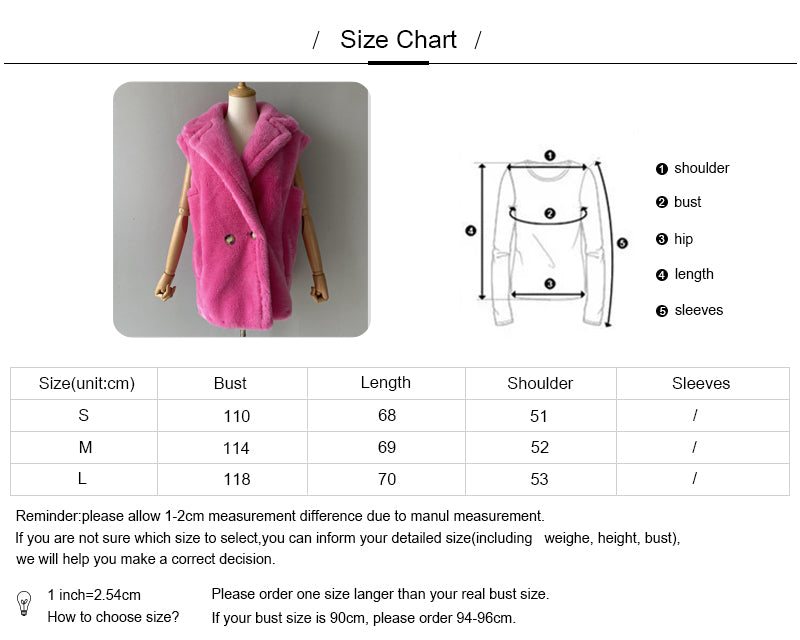 Winter Warm High Quality Thick Shearling Jacket Lamb Fur Gilet Real Sheep Fur Vest For Women