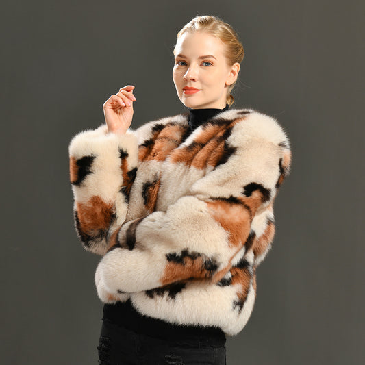 Jaxmonoy High Quality Warm Winter Female Real Fox Fur Coat