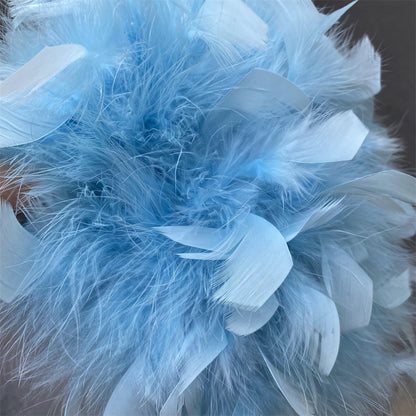 Natural Ostrich Feather Party Evening Clutch Bag Designer Luxury Wedding Dress Purses Women Handbag