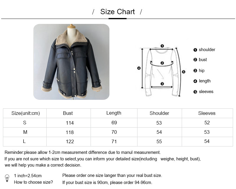 Winter Warm Thick Genuine Leather Jacket Turtle Neck Lamb Fur Jacket Women Fur Sheep Shearling Coat