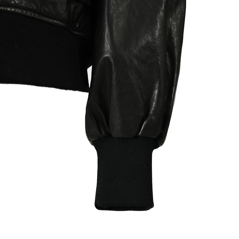 Real Leather Jacket With Detachable Sheep Fur Collar