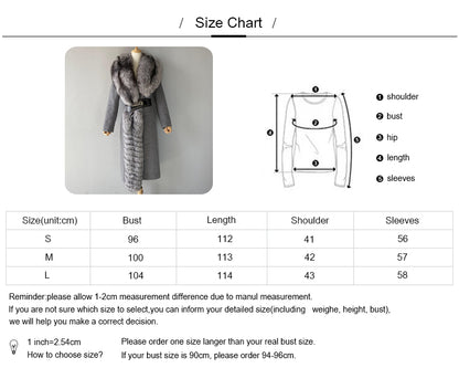 High Quality Belt Design Wool Coat With Real Big Fluffy Fox Fur Collar