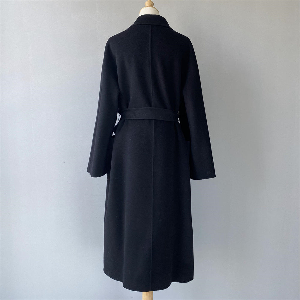 Long Double Faced Woven Cashmere Coat