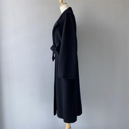 Long Double Faced Woven Cashmere Coat