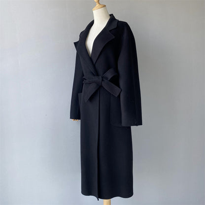 Long Double Faced Woven Cashmere Coat