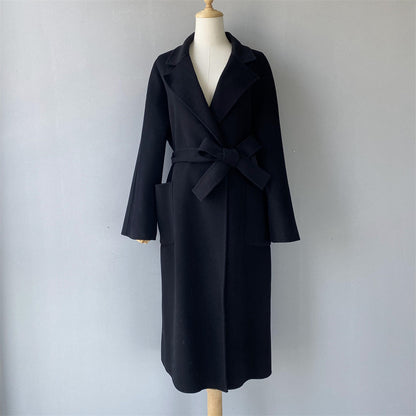 Long Double Faced Woven Cashmere Coat