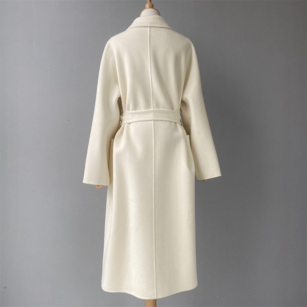 Long Double Faced Woven Cashmere Coat