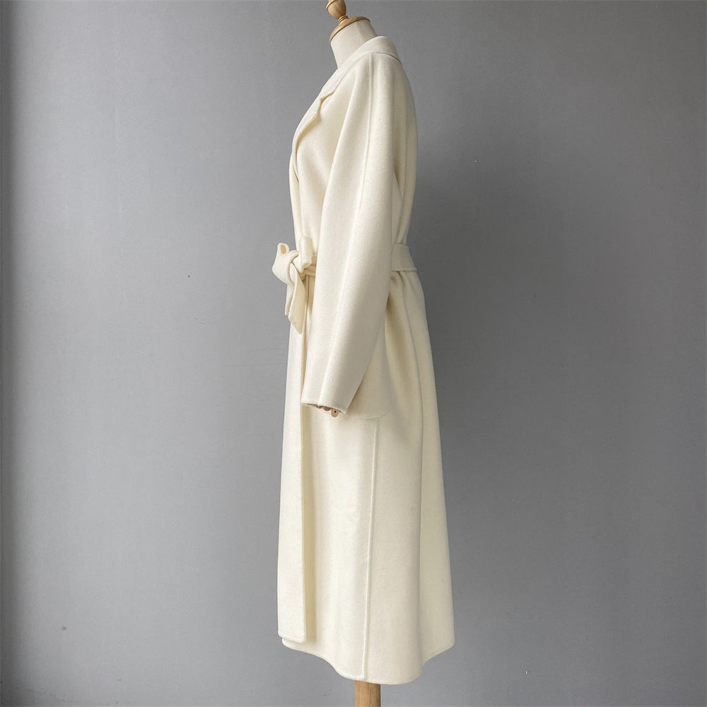 Long Double Faced Woven Cashmere Coat