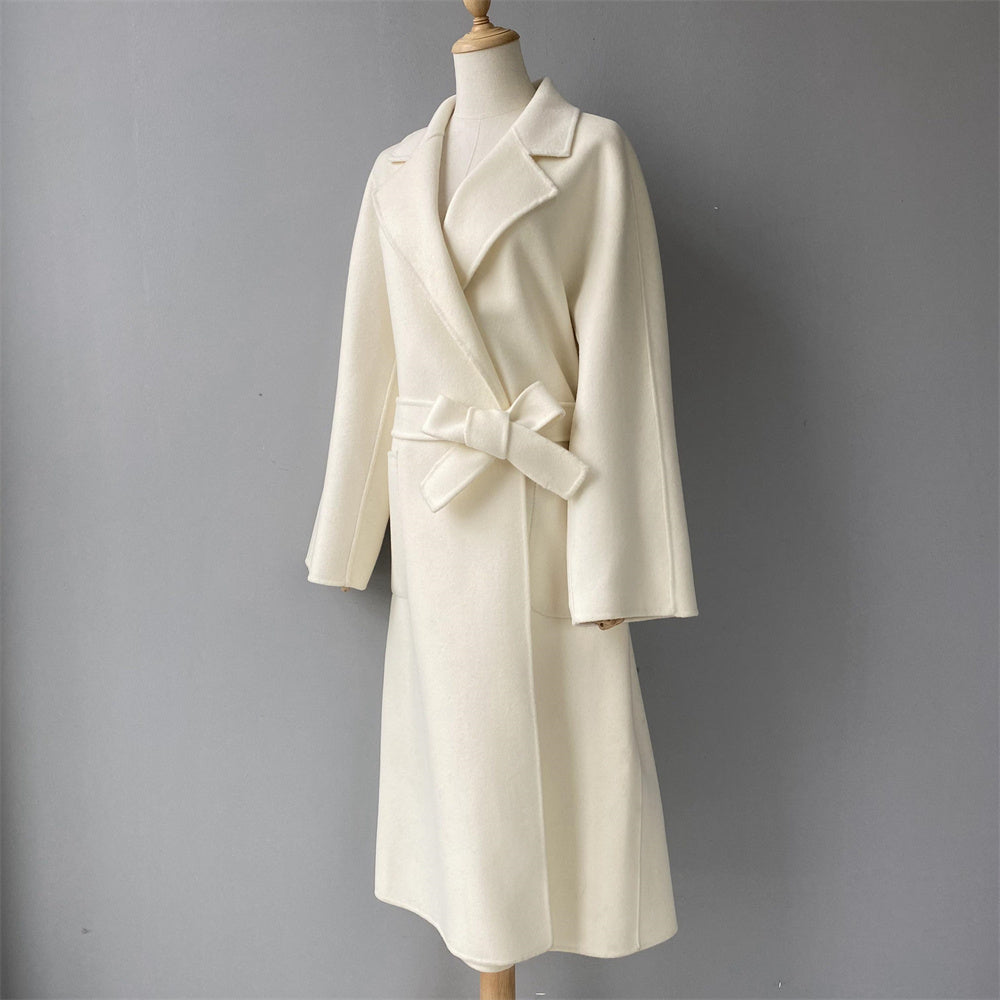 Long Double Faced Woven Cashmere Coat