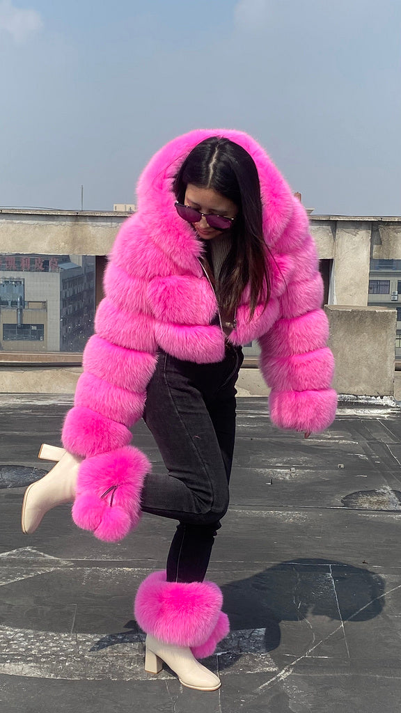 Solid Color Fur Lady Boots Accessories