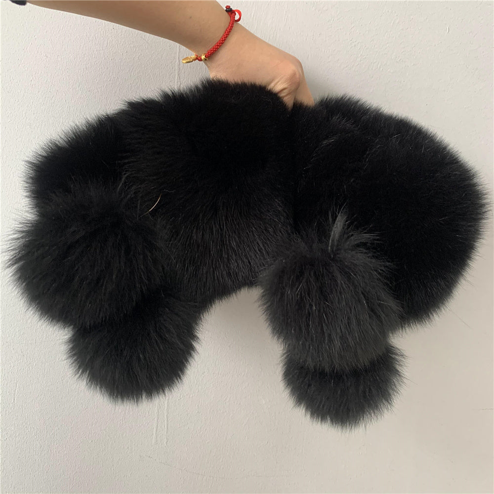 Solid Color Fur Lady Boots Accessories